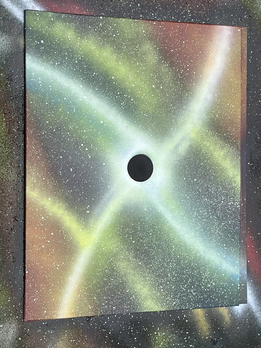 Did a black hole painting on canvas 😍😍😍