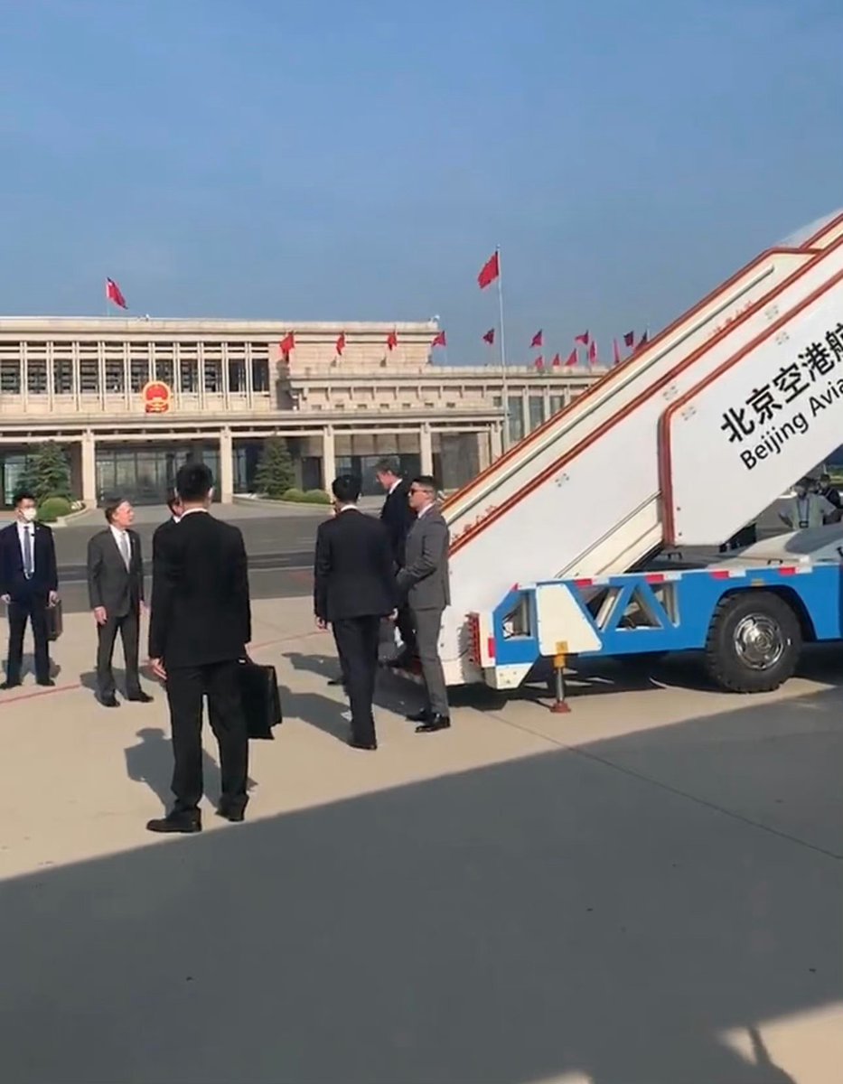 Blinken lands in China.  No red carpet, no greeting party and no high level CPC officals.