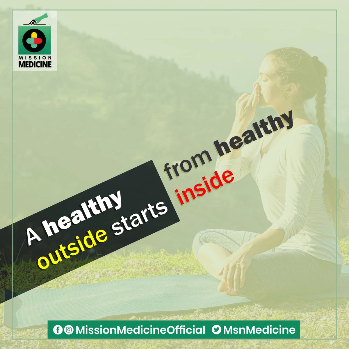 A healthy from healthy outside starts inside.
#MissionMedicine
#HealthyNation_HappyNation
#ManavUtthanSewaSamiti
#ManavDharam