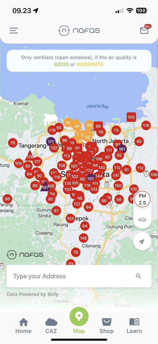 piotrj's tweet photo. ITU 🚩BUKAN 🚩KABUT 🚩

Pagi ini, polusi udara menyentuh 30x di atas guideline paparan tahunan PM2.5.

30 KALI

Rekomendasi @nafasidn: Olahraga di Car Free Day itu TIDAK SEHAT

Untuk tamu kita dari Argentina:

No olvides comprobar la calidad del aire con nafas https://t.co/OQnB6EDJbD