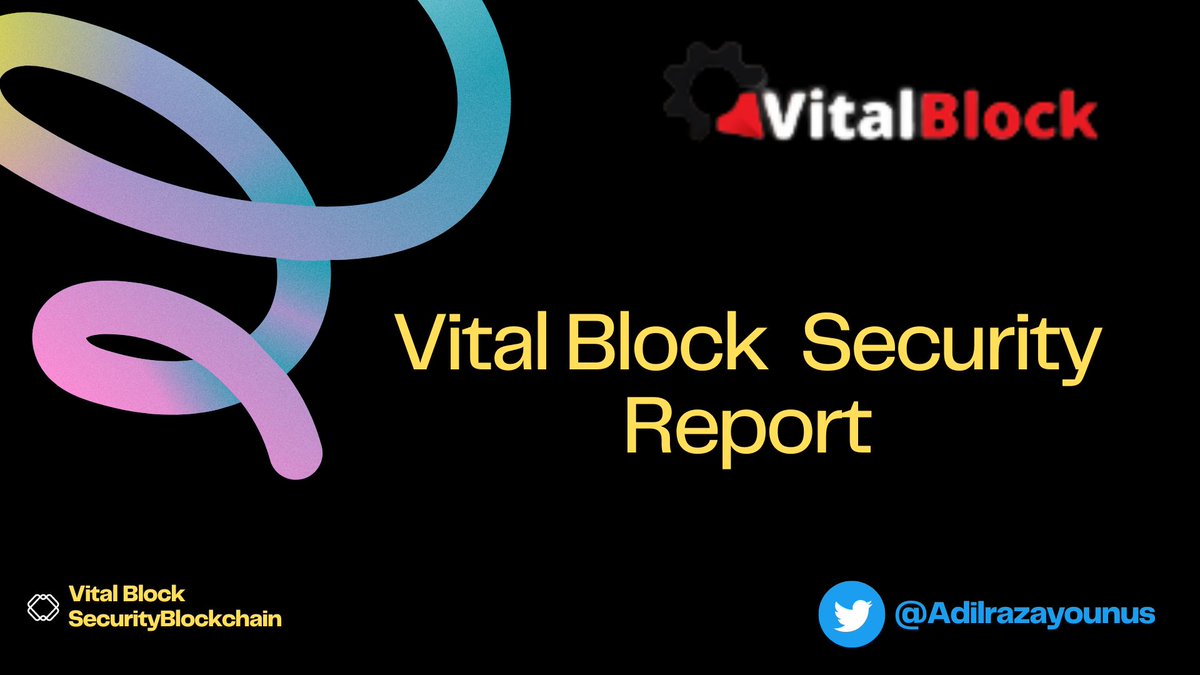 adilrazayounus's tweet photo. Here is the Detailed thread π§΅ on
@Vb_audit ( #VB_audit )
What Is VB_audit ?
What Problems they are Solving?
What services do they provide?
How Does it All Work?
Credibility and Authenticity?
Services and Team ?
$Crypto #research #Web3 #VBaudit https://t.co/Fi0TZChdzG