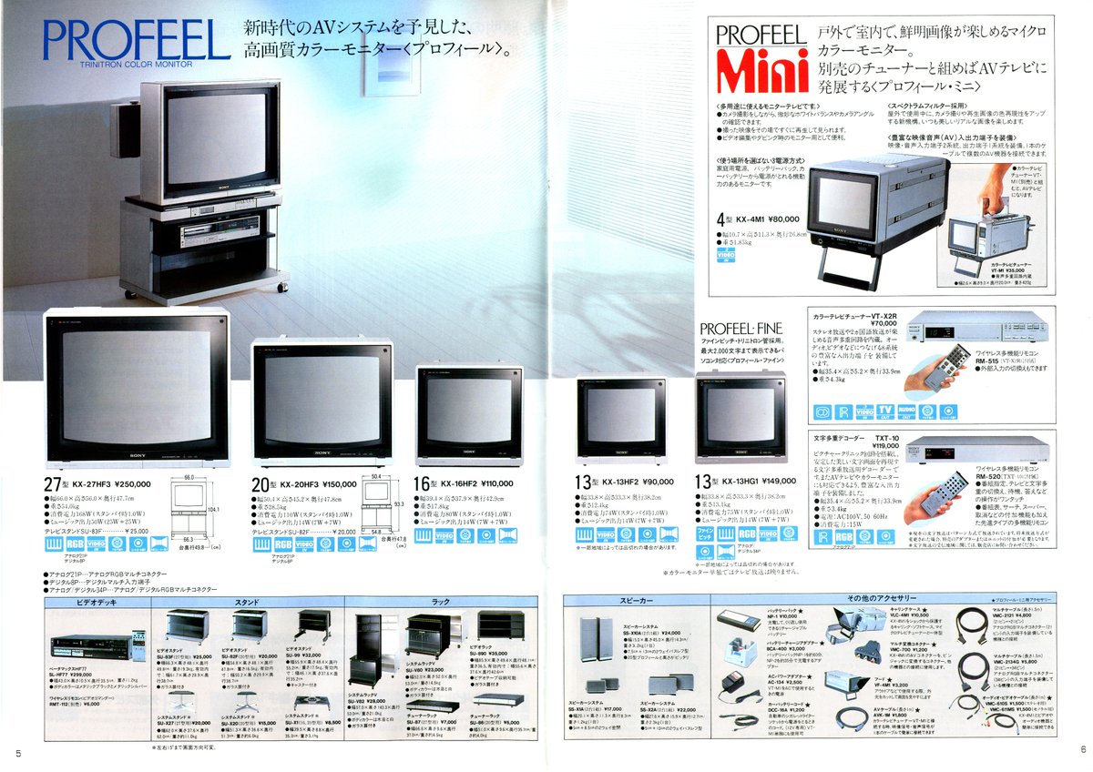 SONY トリニトロン カラーテレビ/モニター 総合カタログ（1984.4）②