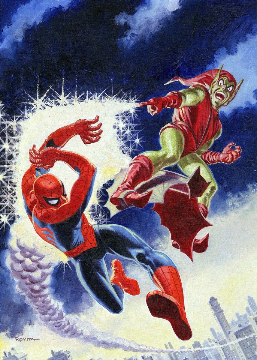 Spidey vs Green Goblin by John Romita!