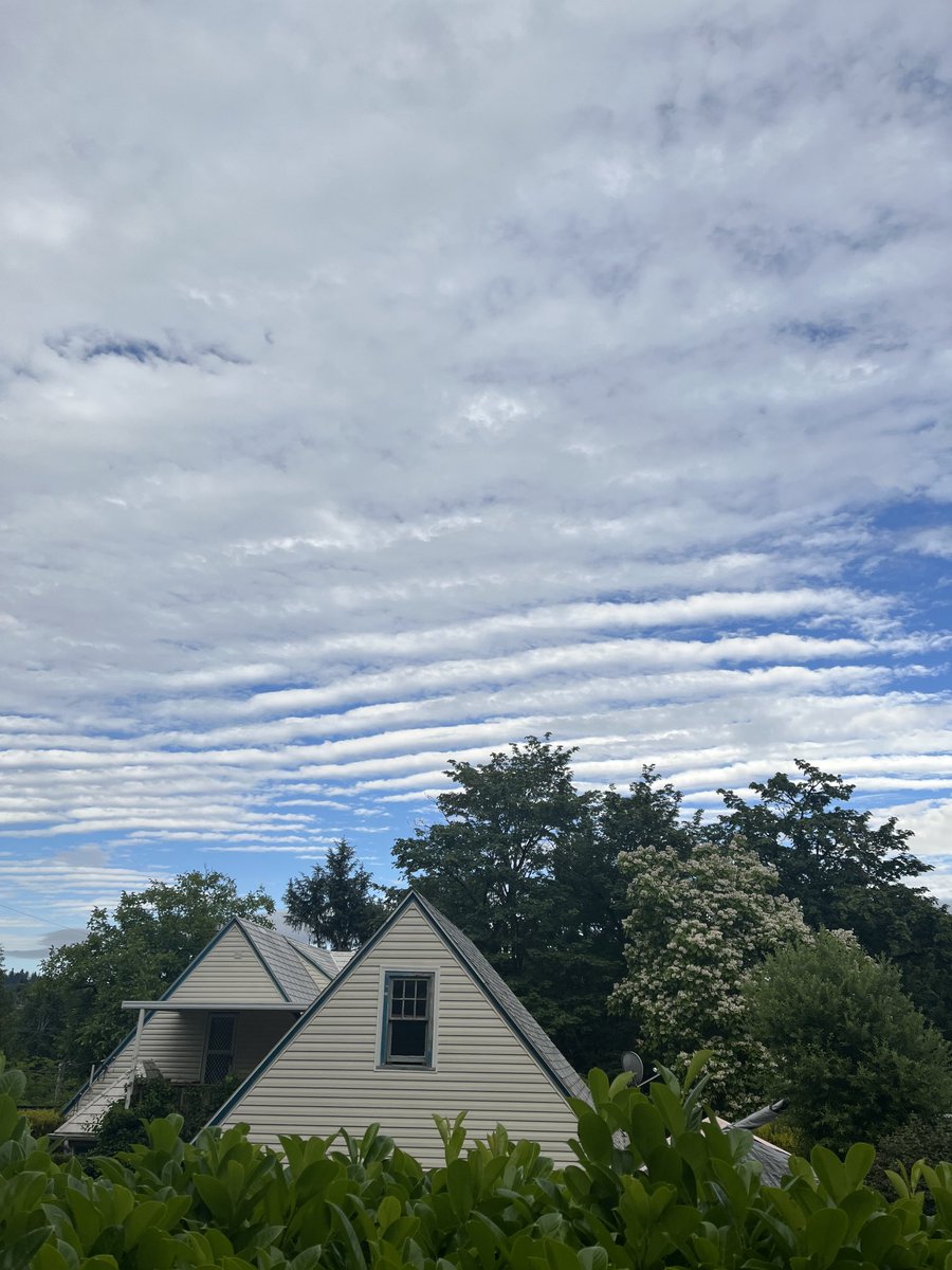dlinnman's tweet photo. Hey, ⁦@Zaffino⁩, what causes the ripples in the clouds like this? https://t.co/IPBlp3RTTn