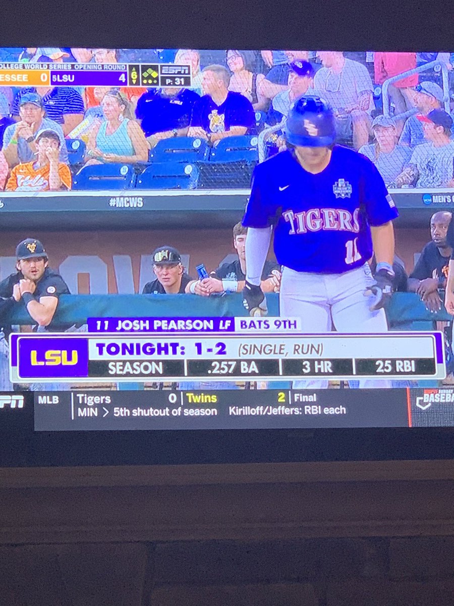 I was rooting for LSU before this but now I am a big fan of them!  #samename @joshpearsonbb2