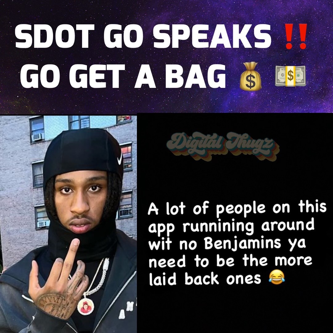 #sdotgo Speaks ‼️💪🏾🙏🏽

#Bronxdrill #nydrill #Kayflock #icespice
#DDOSAMA #PLEASEDONTLACK #nychiphopnews #Hiphopnews #dthang #MurdaB #KenzoB #Digitalthugz #Sugarhillddot #pphilms