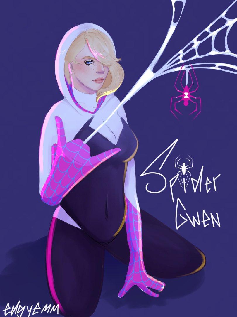 Spider Gwen!! More based off of the comic vers though 😋 #Spiderman #spidergwen