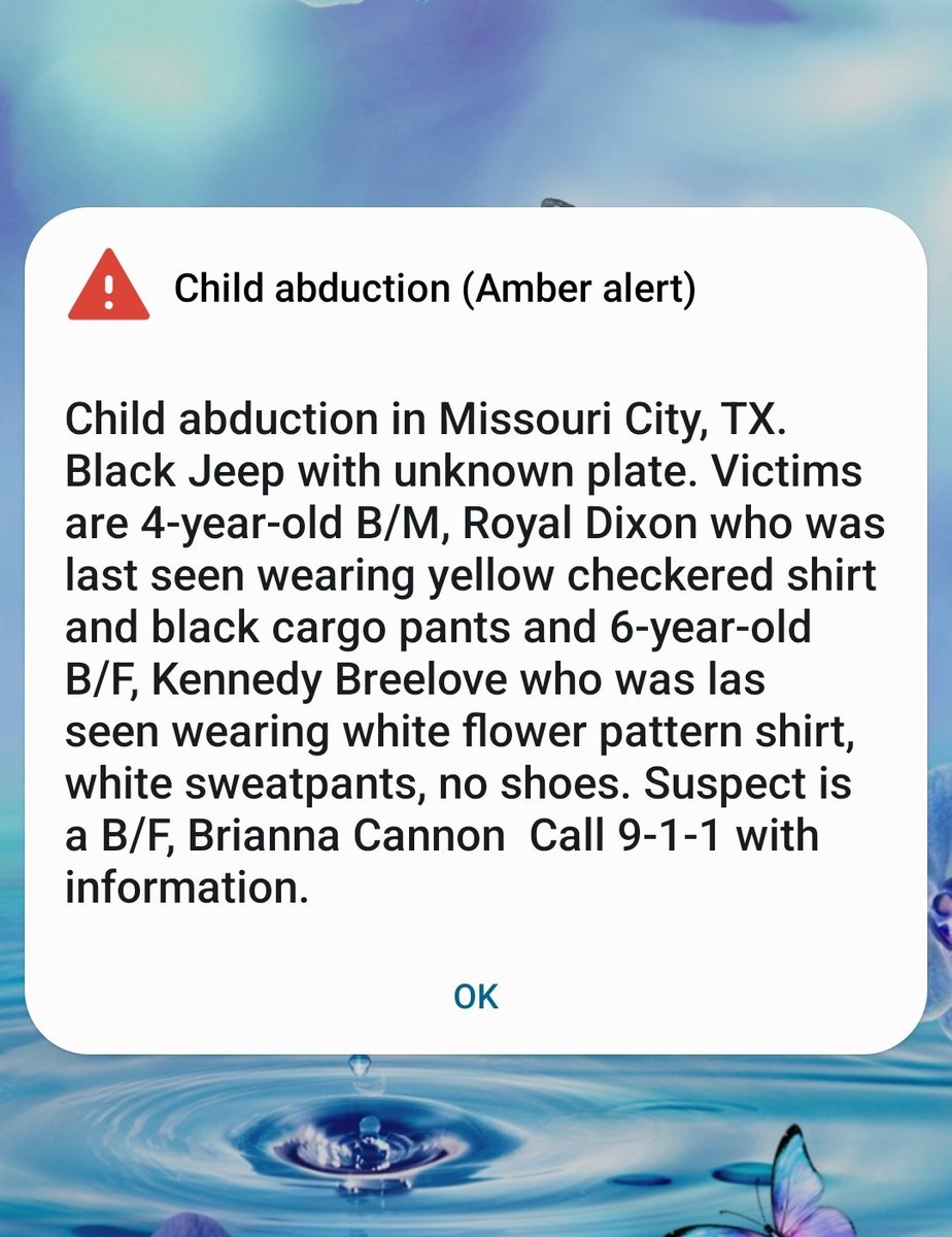 Another AMBER ALERT ⚠️