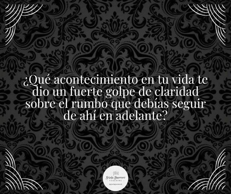 giselaguerreroh's tweet image. Respóndete a ti mismo:

¿Qué acontecimiento en tu vida te dio un fuerte golpe de claridad sobre el rumbo que debías seguir de ahí en adelante?

#PreguntaDeLaSemana 🤔