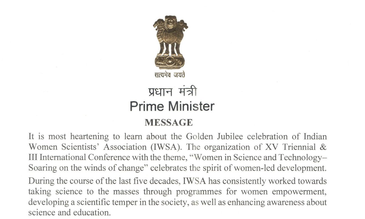 archanasharmagv's tweet photo. Quite impressive to receive this communications from the organisers. #Indian #Women #Scientists are blazing a trail.. It would be great to keep the momentum towards 50/50 ie target 50% women scientists (at least!) by #2050 Well done #IWSA
Keep up the amazing work! https://t.co/PUZ5YfC1Ht