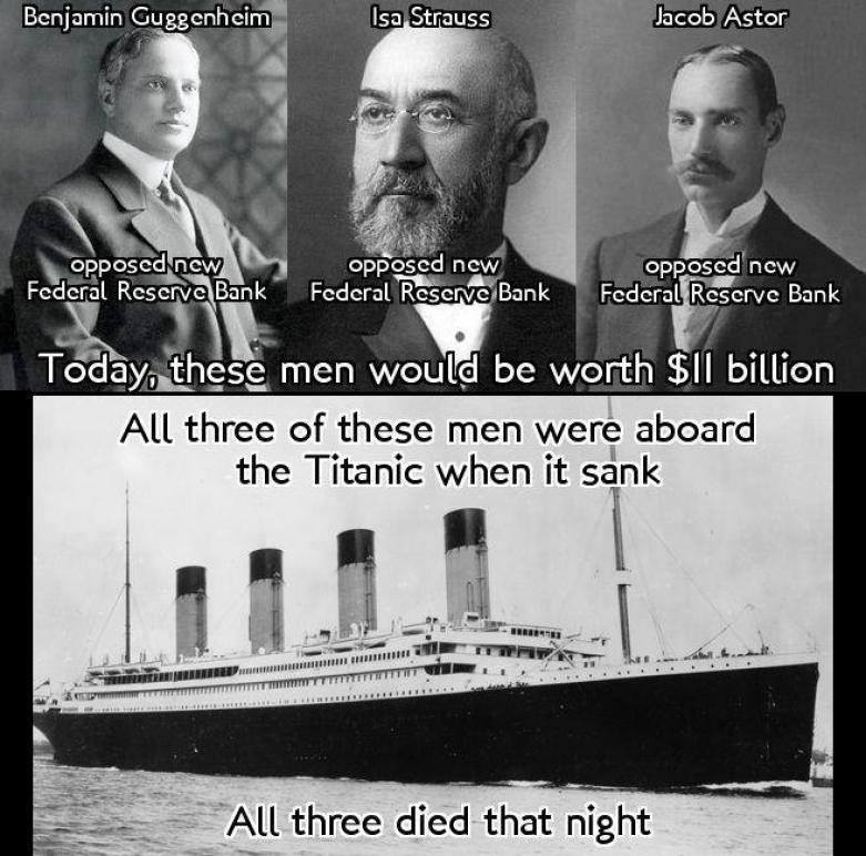 @TedLogan1010 @BillSEsquire_11 @No_Curve @Death6102 👁️ They couldnt even sink the Titanic, they sunk the Olympic, the sister ship, after having it repaired and claiming insurance $.

#BlackRock #JPMorgan