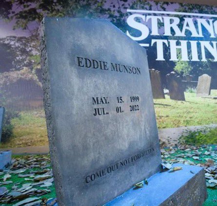dcbloomquist's tweet image. Obviously the dates are a whole situation in the first place but can someone please tell me what “come out not forgotten” is?? #StrangerThings #EddieMunson #comeoutnotforgotten