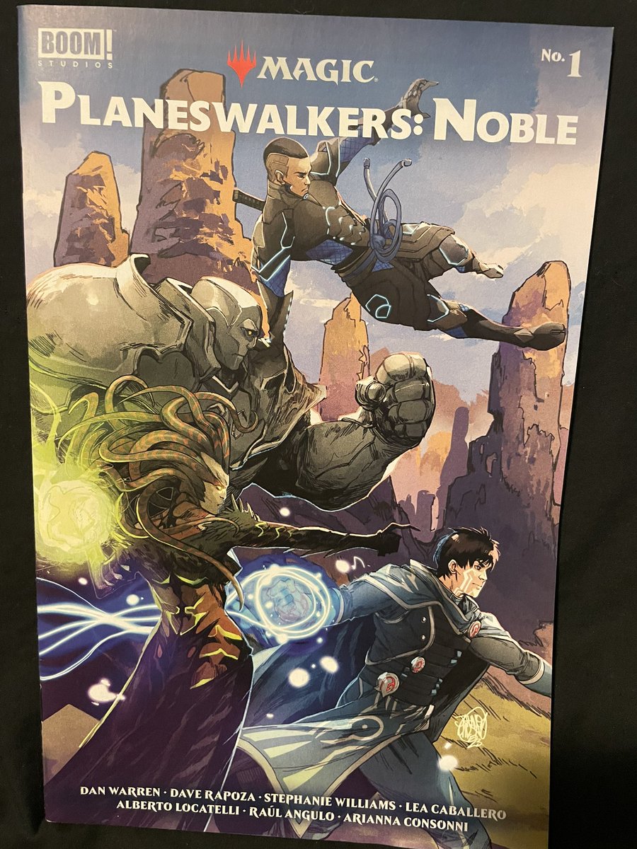 whipodcast's tweet photo. Magic returns to comics with a pair of tremendous team-up tales. Magic Planeswalker: Noble 1 @boomstudios #danwarren @daverapuza @steph_i_will @leacaballero @aranciastudio @epsiloncalvovil @edukedw
https://t.co/KdjxBgJI79 https://t.co/hTLP0cDVXA