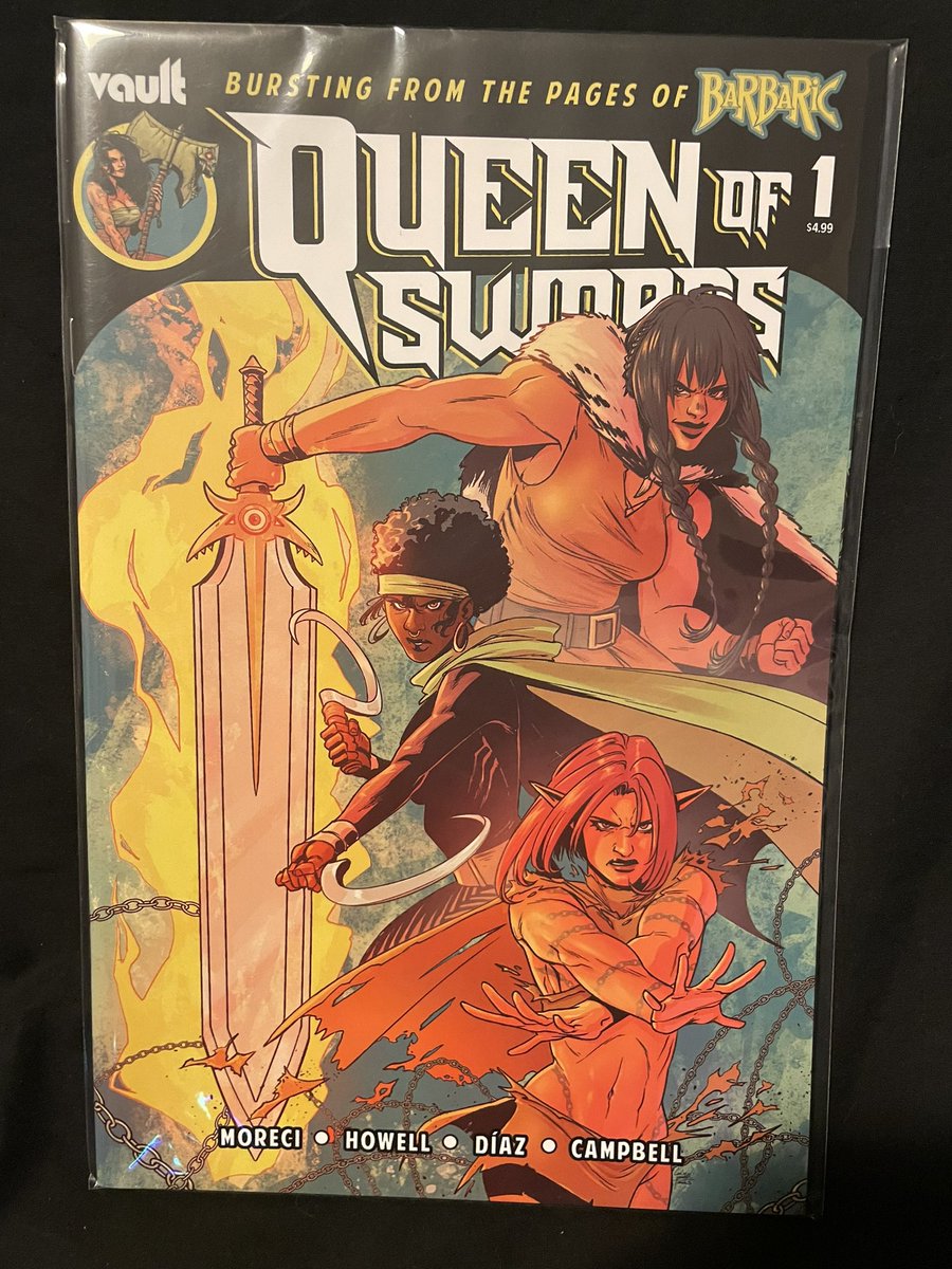 Spinning out of Barbaric, an unlikely group of heroes go on an important mission. Queen of Swords 1 @thevaultcomics @michaelmoreci #nathangooden @rin237 @kikinhoJ @campbellletters

shorturl.at/ctHNS