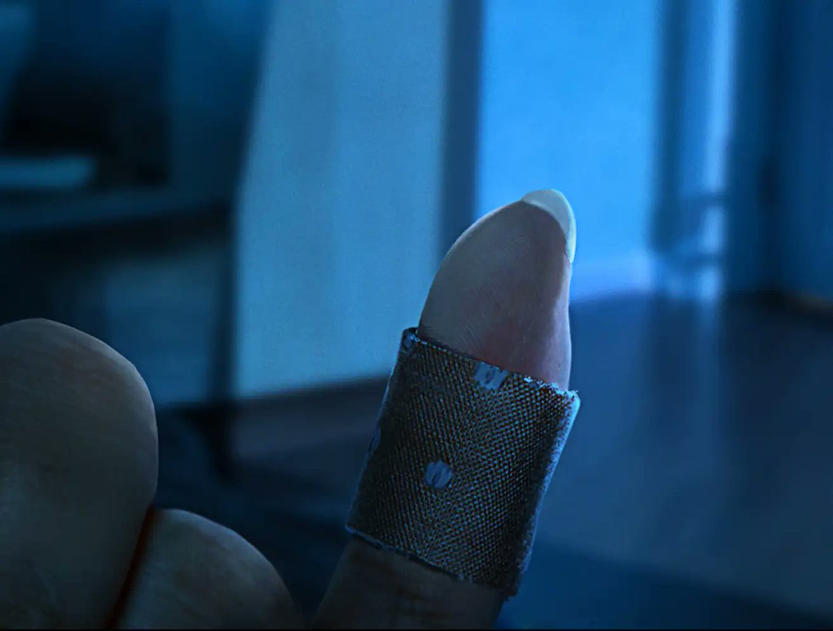TheOnion's tweet photo. Bandaged Finger Lifted Slightly During Hand Job https://t.co/TcqOoyTnPd https://t.co/l2Irh9ySFI
