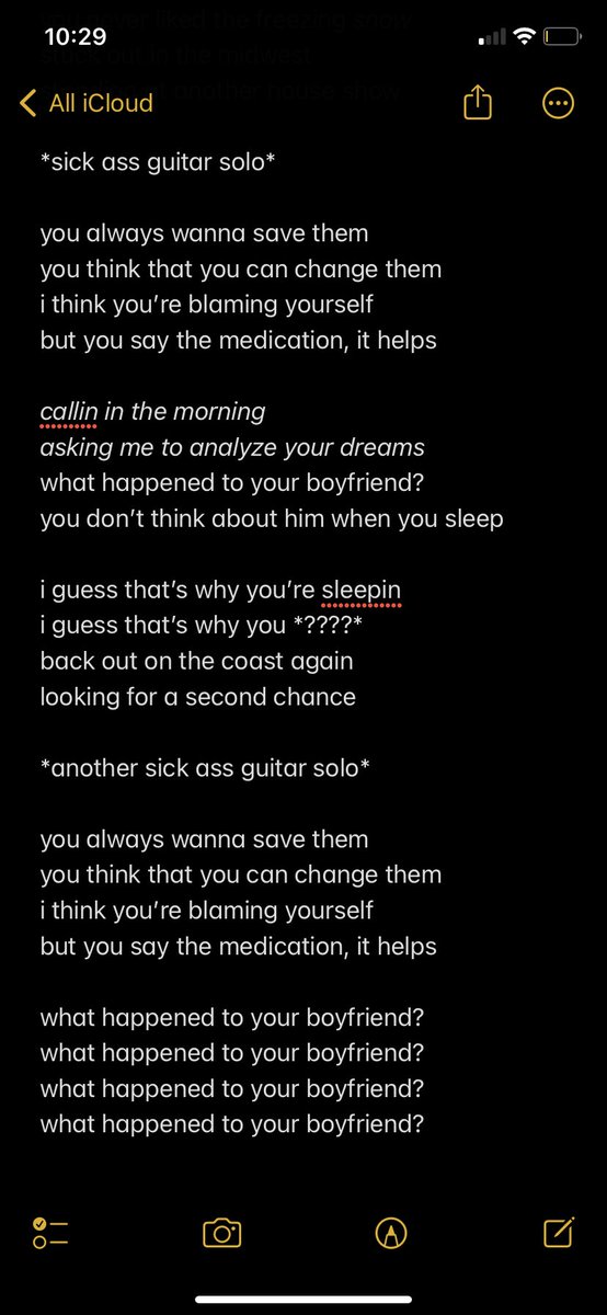 (almost) full lyrics to “what happened to your boyfriend” / #boygenius unreleased!!! shoutout @iw4nttobelieve for the full video which made this possible lol