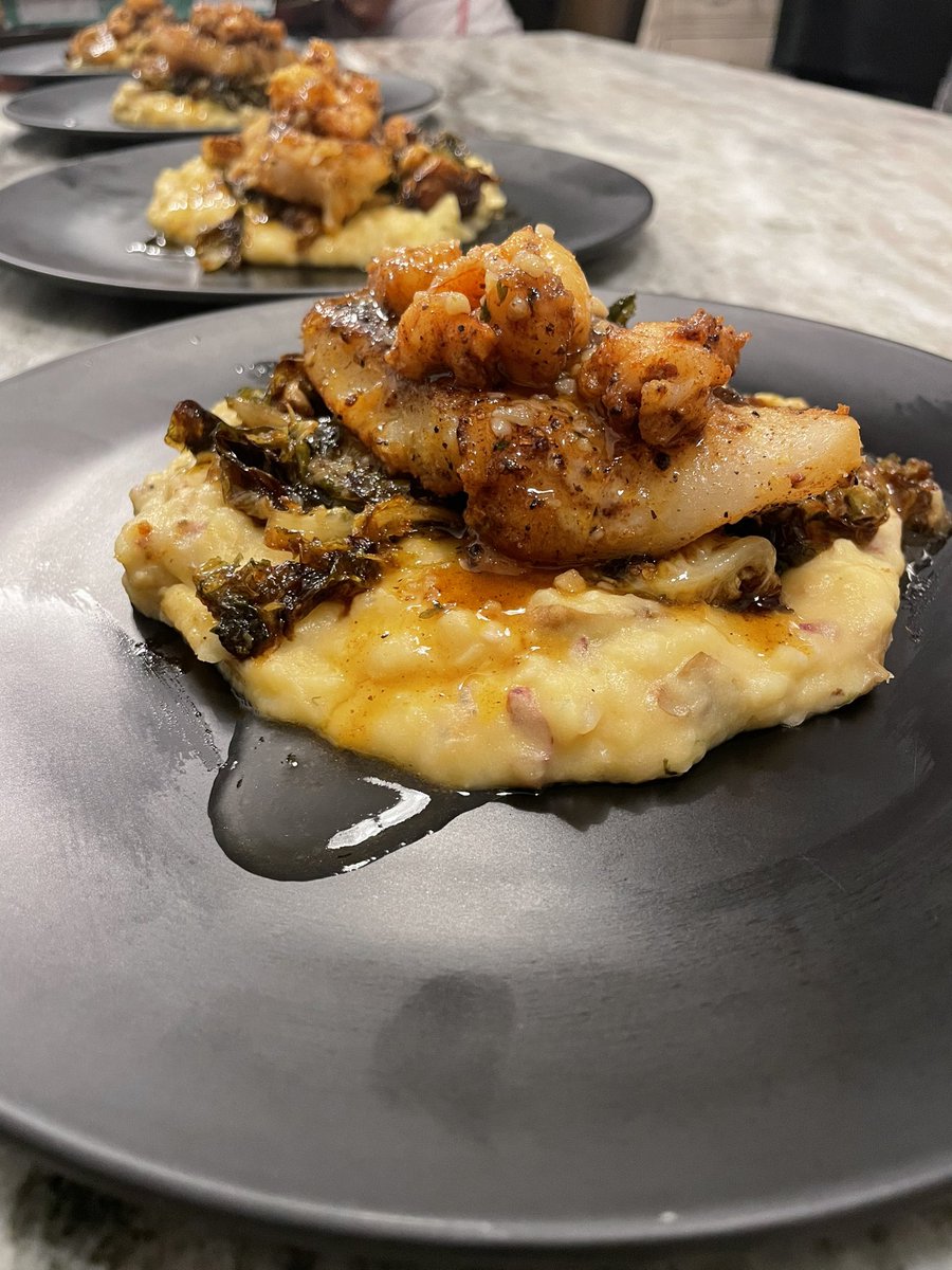 Chefnorm's tweet photo. The challenge was… cook something that’s in the house.  Found all this in my bro’s freezer.  #chefnorm #chefnormscatering https://t.co/JqnbWdTgby