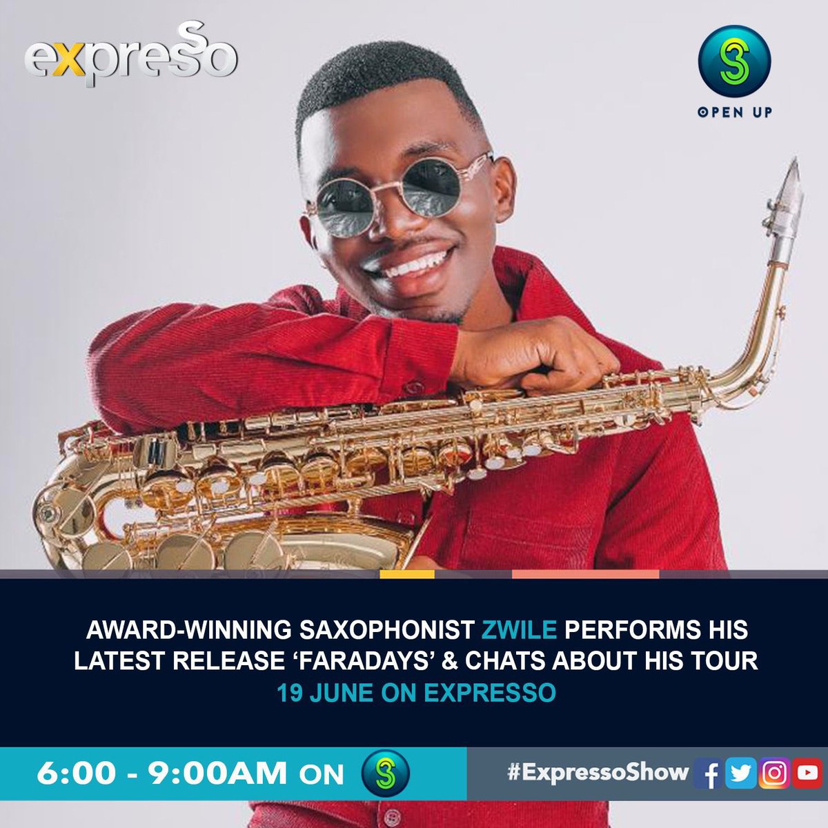 Hello World😊 Wake up to some feel good smooth tunes tomorrow on SABC3 Expresso Show … #capetown #expressoshow #FathersDay #tinitwitter #zwilecpttour2023 🇸🇿🇿🇦