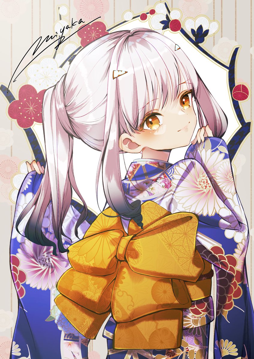 fairy knight lancelot (fate) 1girl japanese clothes solo kimono smile looking back looking at viewer  illustration images
