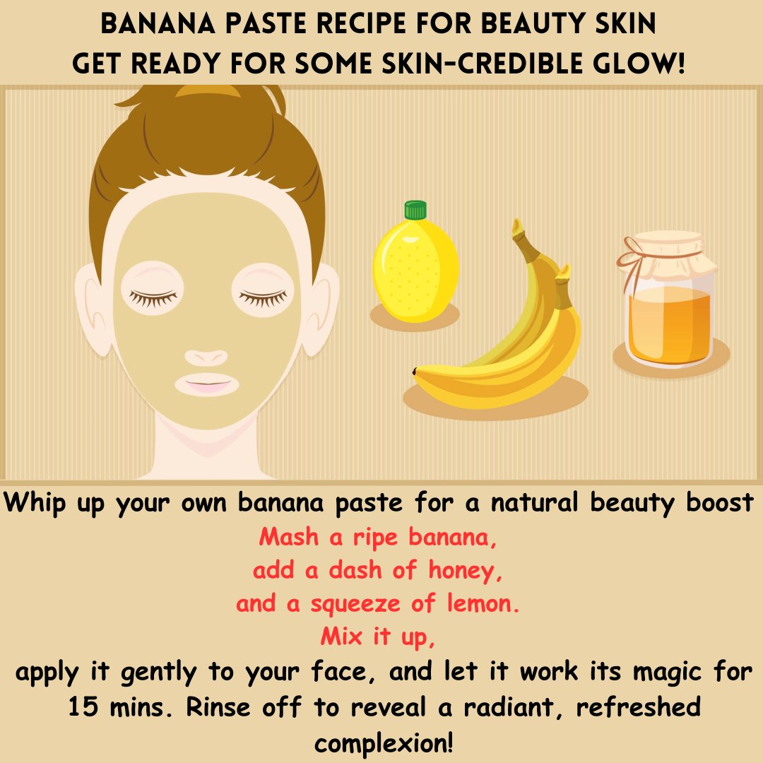 🍌🌟 Get ready for some skin-credible glow! ✨🌟

#DIYBeauty #BananaPaste #GlowingSkin🌸✨