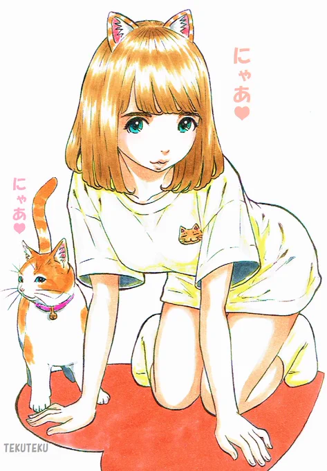 #お前の可愛い・闇・ネタ・かっこいい系の絵が見たい  猫耳集  #猫好き #illustration #オリジナルイラスト