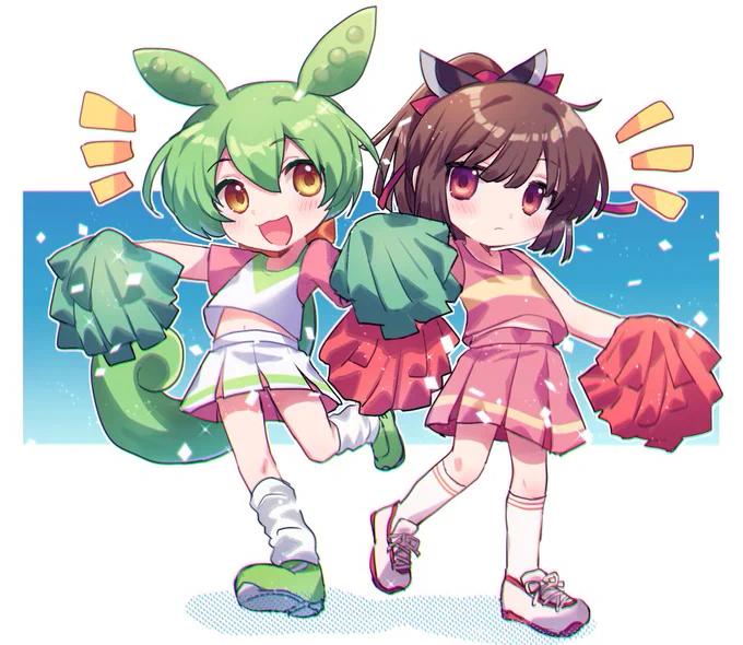チアガール! #ずんだもん #東北きりたん 