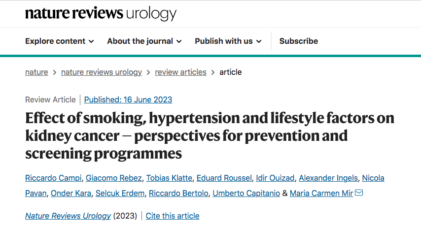 Cracking the #RenalCellCarcinoma code:
🔘Identifying established risk factors like smoking, obesity & hypertension is crucial.
🔘Paradoxically, obesity can aid survival in advanced stages.
🔘Hypertension's role needs clarity.
🔘More studies are required on diet, exercise, &