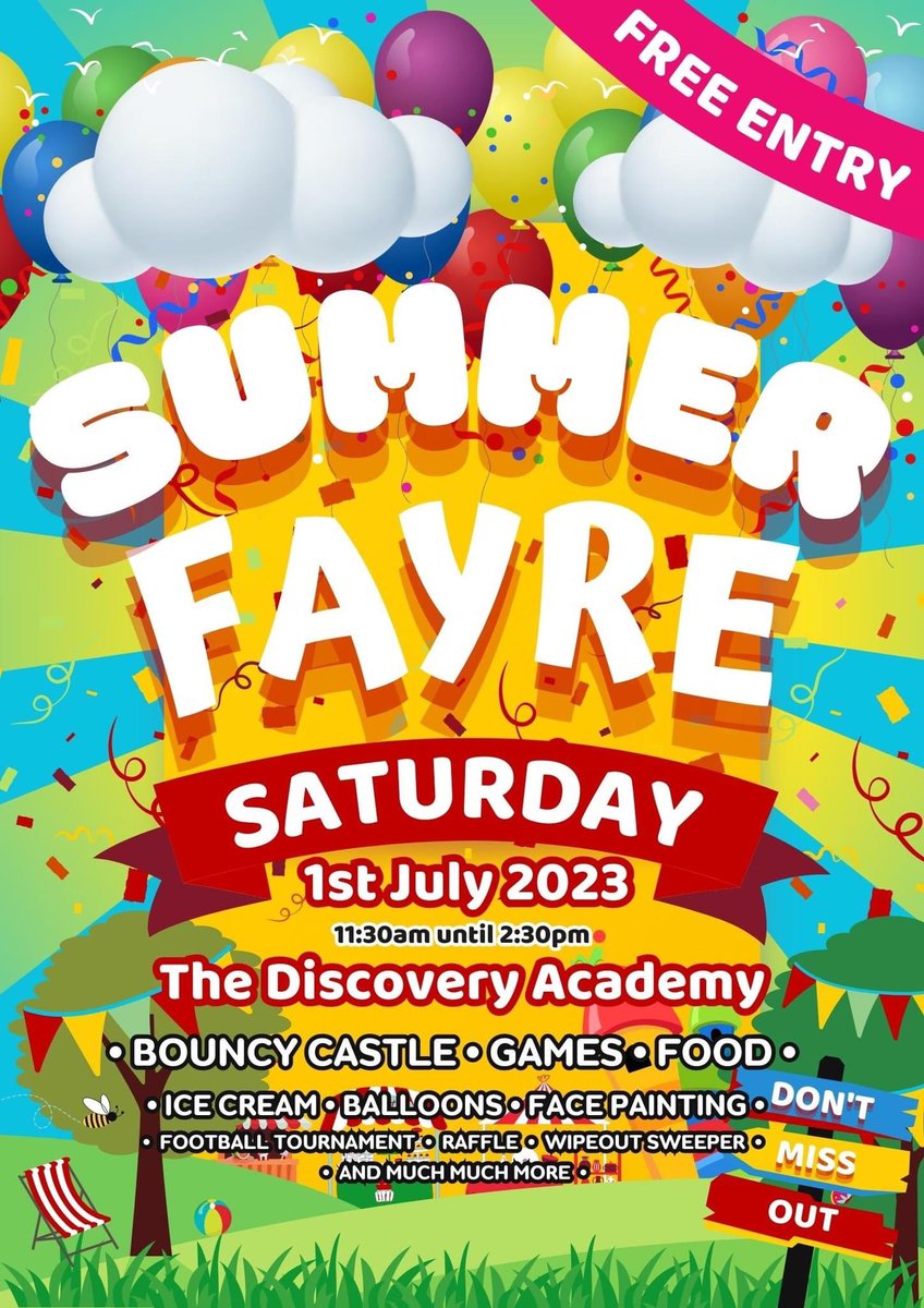 📣😱 13 days to go!!! 😱📣

😱 OMG!!! 😱 we only have 13 days to go until the 🌞 Summer Fayre 🌞
#SaveTheDate #LocalCommunity #SummerFayre #StokeOnTrent #events #thingstodowiththekids #bentilee #summer