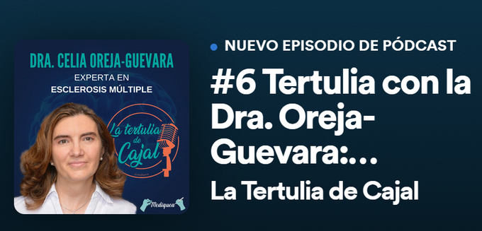 C_OrejaGuevara's tweet photo. Para saber más de #esclerosismultiple , los tratamientos y el futuro, os recomiendo el capítulo 6 del podcast  "La Tertulia de Cajal"
@aedemesclerosis  @FundacionEMM
@esclerosiseme  @AELEM_2009
@AMDEMostoles  @Avempo
@em_redes  @FundacionGAEM 
@ADEMMADRID
https://t.co/K8Amxm663r https://t.co/yrQfhSYa6r
