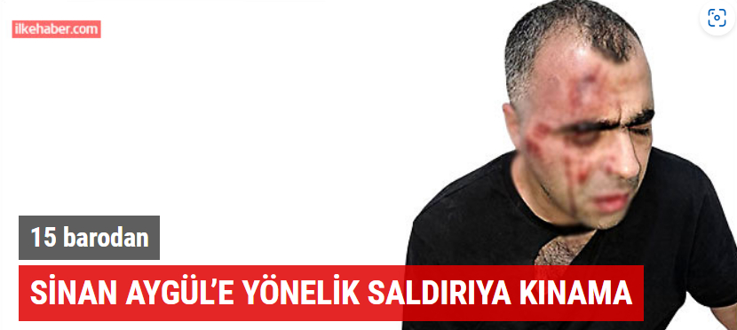 15 barodan gazeteci Sinan Aygül’e yönelik saldırıya kınama ilkehaber.com/haber/15-barod… @<a href="/ilkehaber/">ilkehaber</a> aracılığıyla
