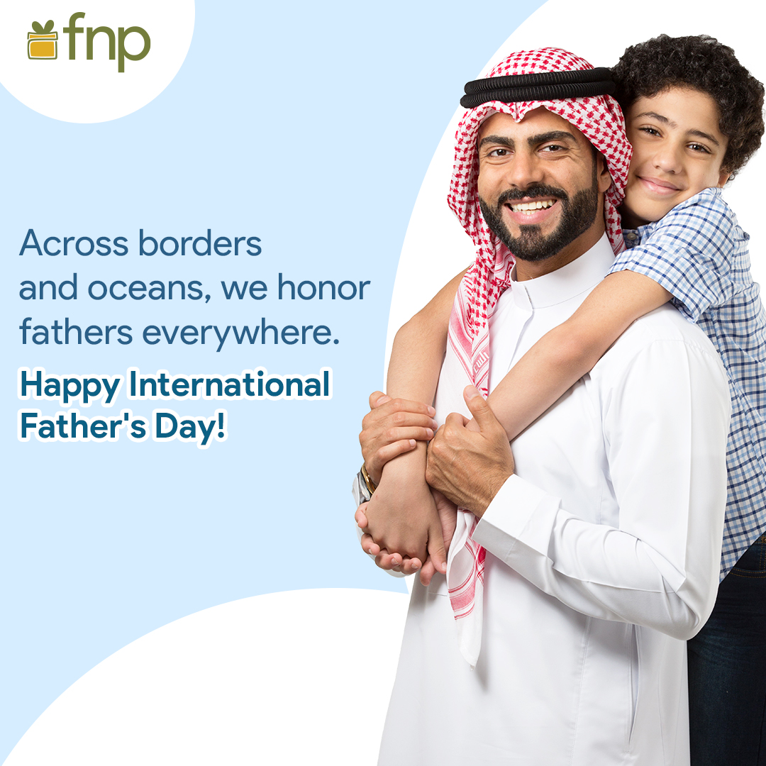 Across borders and oceans, we honor fathers everywhere.

Happy International Father's Day!

#fnp #kuwait #fnpkuwait #giftshop #flowers #cakes #plants #personalisedgifts #hampers #chocolates #GiftingCompany #DadOfTheYear #FatherhoodMatters #BestDadEver #MyHeroDad #GiftsForDads
