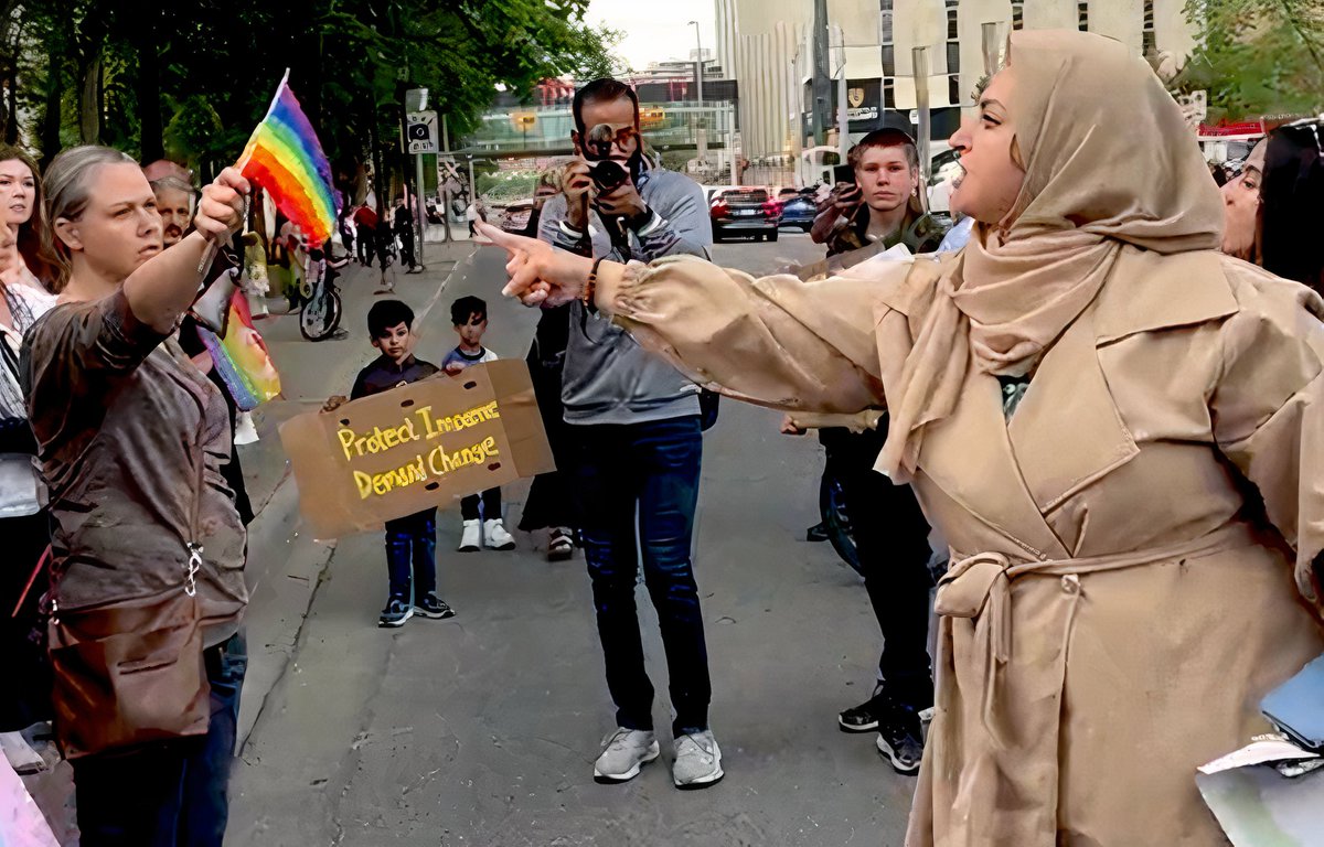 For far too long, Western liberals have taken hardline Muslims as their allies. Now that they are being directly confronted by these fascists, they should wake up. Islam regards homosexuality as an abomination, punishable by death. You cannot be pro-LGBT and pro-Islam. #Pride