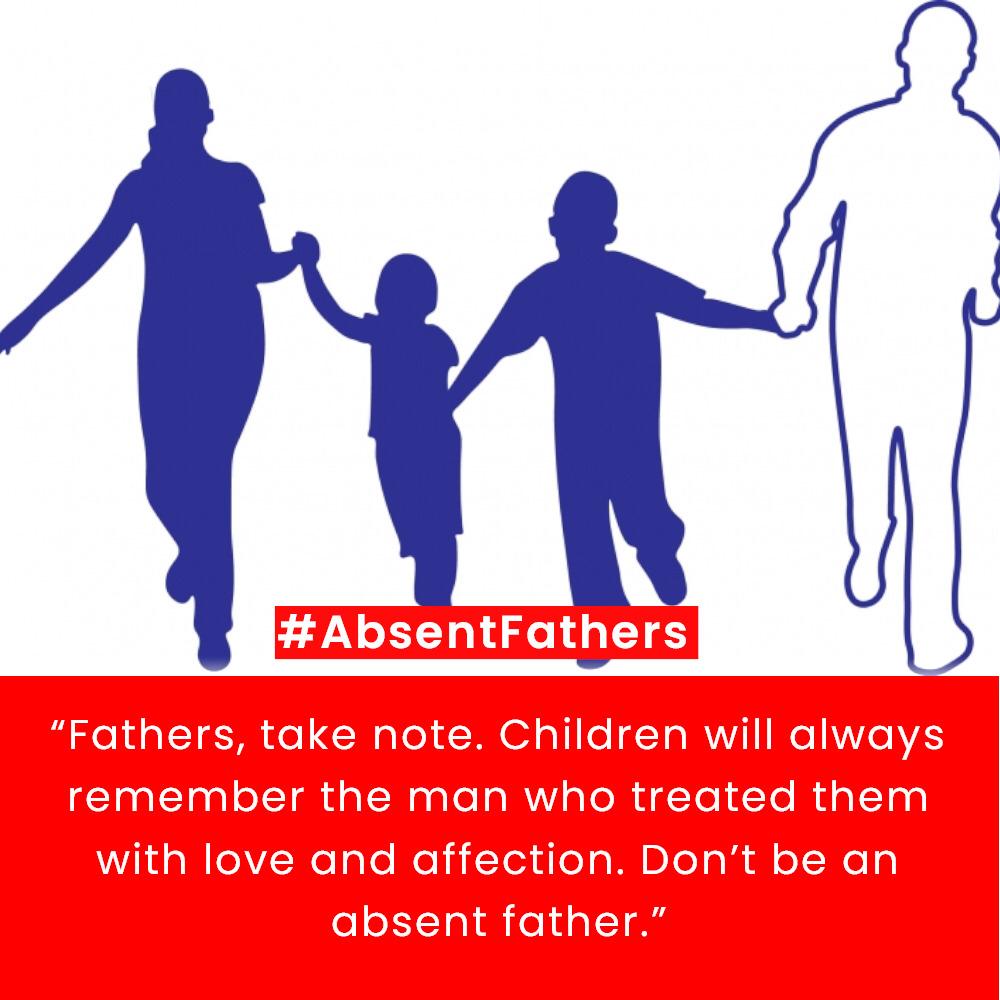 Children remember a father Figure whilst growing up!
#AbsentFathers
Deadbeat dads