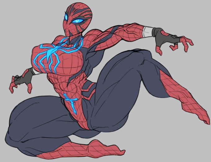 とある作品を見た影響で勢いで落書き描いた
何処かの世界のオリ蜘蛛さん 