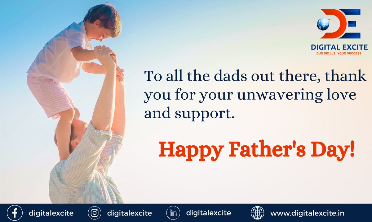 DigitalExcite's tweet photo. Wishing you all a very Happy Father's Day from the Digital Excite team.

#digitalexcite #fathersday #fathersday2023 #fathersdaygift #happyfathersday2023 #love #peace #dadsday #fatherhood #fathersdaywishes https://t.co/nV5dKV5Yoa