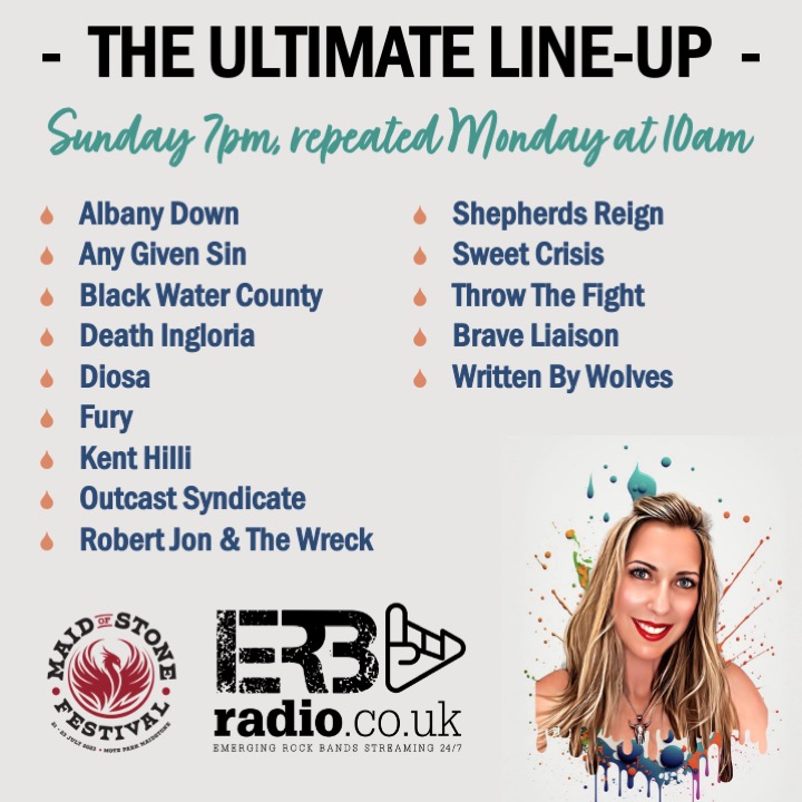 ERB Radio - This account has been archived (@erb_radio) on Twitter photo @f0lkr0ckchick's #UltimateLineUp show is full of cracking songs so tune in and check them out at 7pm:
π₯ <a href="/sweetcrisisband/">Sweet Crisis</a> & <a href="/death_ingloria/">Death Ingloria - Rock Music, Comic Art & Animation</a> from the ERB presented Maiden Stage at <a href="/maid_of_stone/">Maid of Stone Festival</a> plus <a href="/furyofficial/">Fury</a> - appearing at the Friday night party! @f0lkr0ckchick's #UltimateLineUp show is full of cracking songs so tune in and check them out at 7pm:
π₯ <a href="/sweetcrisisband/">Sweet Crisis</a> & <a href="/death_ingloria/">Death Ingloria - Rock Music, Comic Art & Animation</a> from the ERB presented Maiden Stage at <a href="/maid_of_stone/">Maid of Stone Festival</a> plus <a href="/furyofficial/">Fury</a> - appearing at the Friday night party!
