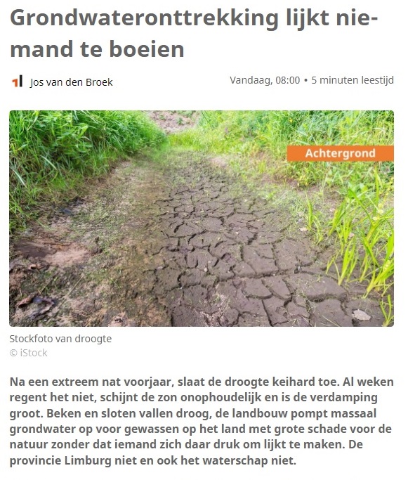 LLTB_Roermond's tweet photo. Wat een ‘bijzonder’ activistische toonzetting van Jos van den Broek bij @L1. Water is niet ‘voor de boeren’, maar voor ons eten. Zonder wederhoor de landbouw negatief framen met publiek geld. Kan dat zomaar? #dtv https://t.co/mEe0PrDNln