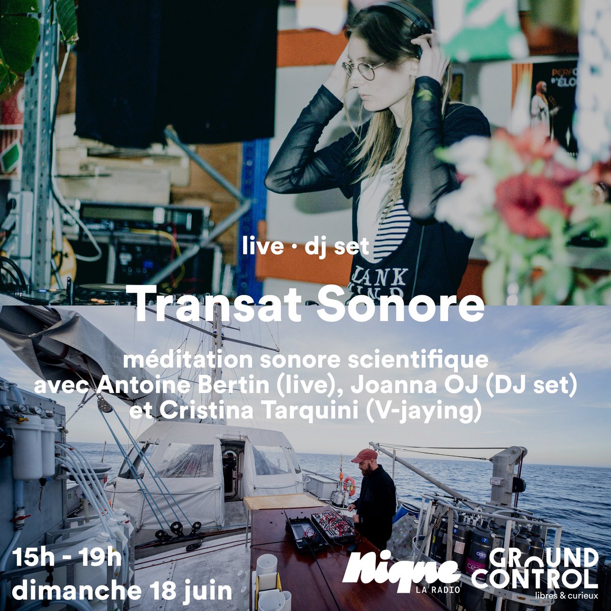 Playing this afternoon at Ground Control Paris for a 'scientific meditation' set weaving sounds collected at sea, underground, in forests and beyond our atmosphere into an afternoon nap ;) From 15h.