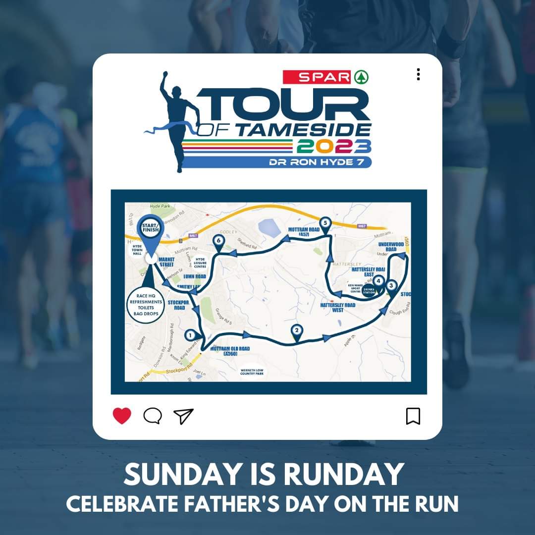 tamesideradio's tweet photo. Good morning, welcome to the fourth and final day of Spar's Tour Of Tameside.
Today the start/finish is opposite Hyde Town Hall.
Our team will be there today to speak to the runner, spectators & sponsors.
#TOT23 #TOT2023 #TourOfTameside #Highpeak @SPARintheUK @JigsawHG https://t.co/ZtGJVJ1Hen