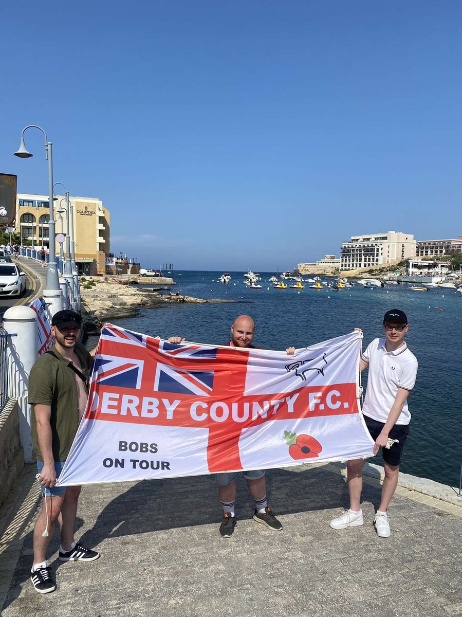 Derby County fans out in Malta. #dcfcfans #followenglandaway