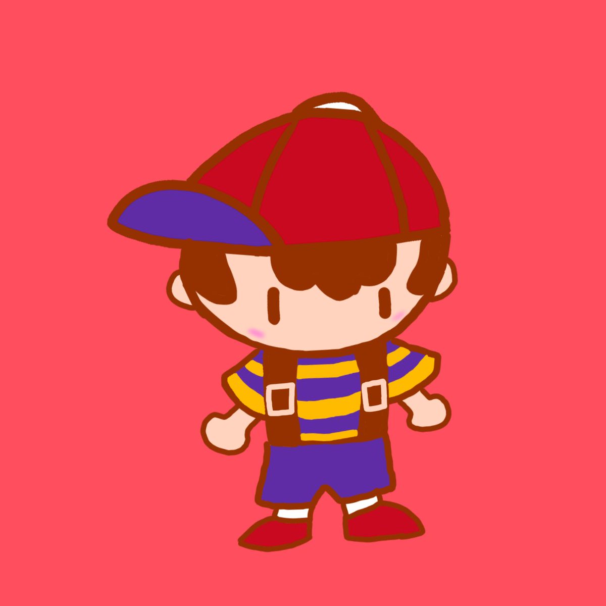 ネス描いてみました！(MOTHER2大好きなので！)