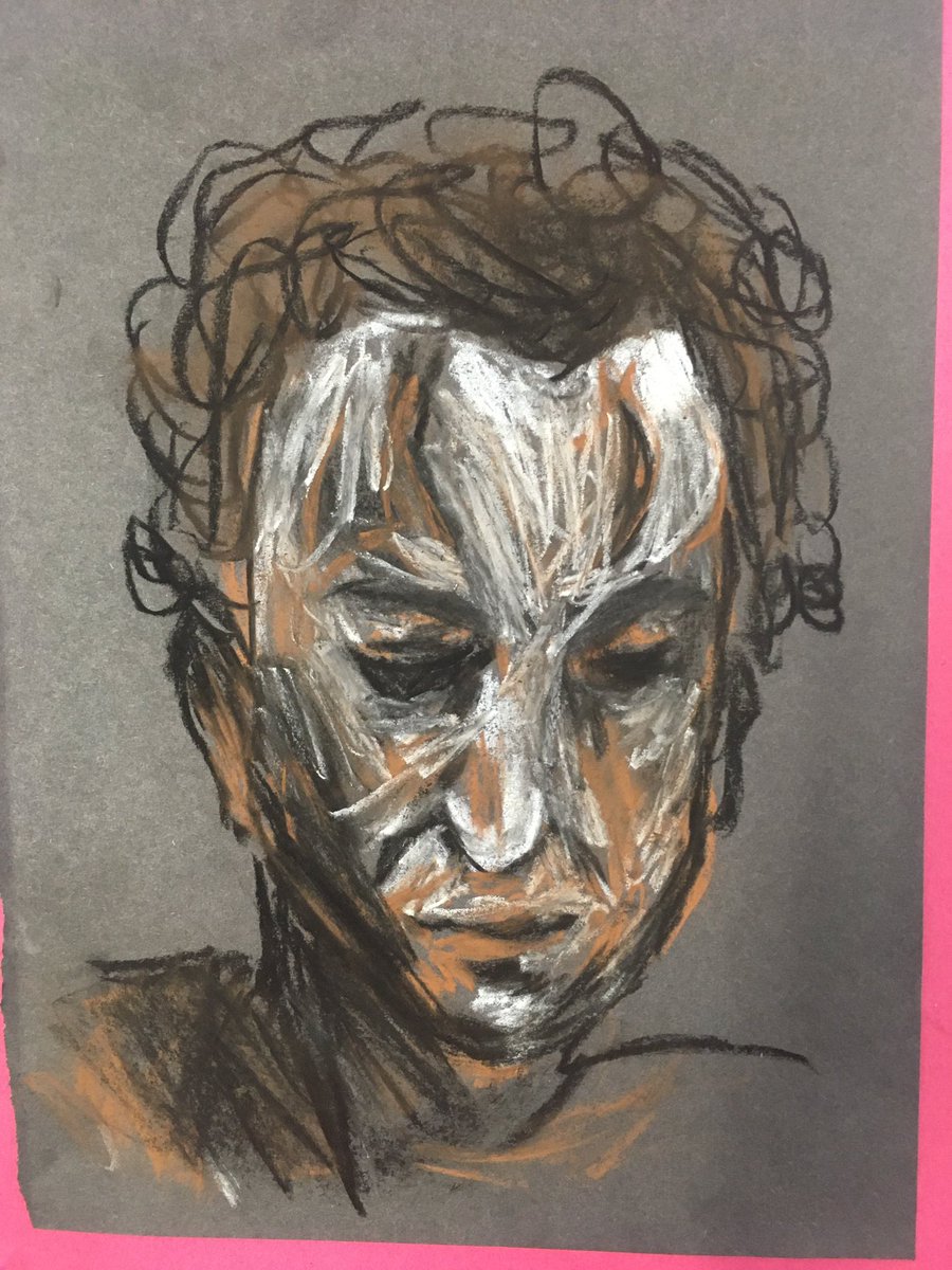 Been teaching in some of the rougher corners of Britain over the last few weeks. Very little studio time. There are some very good art teachers out there and some fantastic students. This is from someone in Year 10. Anyway just about had enough, ordered some mdf for a painting.