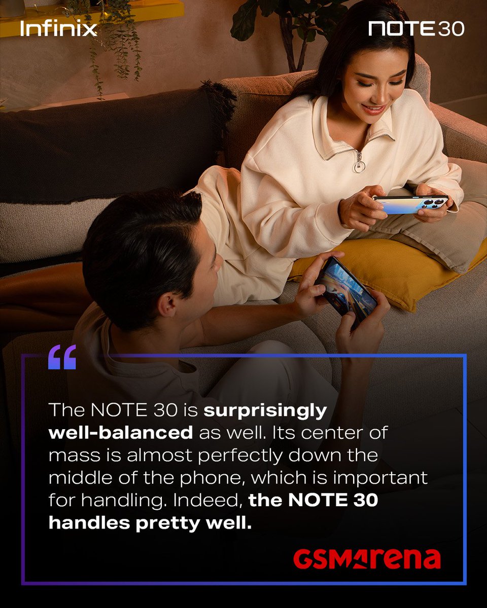 InfinixMobileTZ's tweet image. Haya hapa machache kuhusu #NOTE30Series kutoka GSMArena

#infinixtanzania #NOTE30Series #SpidiKasi #GusanishaIjae