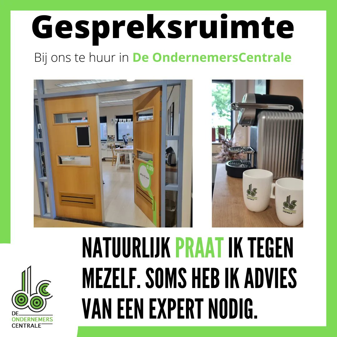 Ruimte huren voor coaching, vergaderen, gesprekken, workshops, cursussen.. etc? 
Dit is tegen scherpe tarieven mogelijk bij ons in De OndernemersCentrale.

☎️ 06-13354086
📫 majsa@deondernemerscentrale.nl
🌍 buff.ly/2VeiUYB