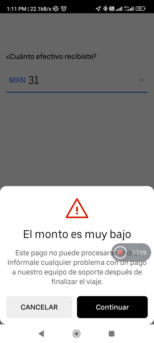 Uberladrones's tweet photo. @Uber_Support @diacktrombone Qué pasa @Uber_MEX @Uber_Support  @Uber que no permiten procesar los pagos cuando es una cantidad menor y al final lo descuentan al conductor. Después el viaje no es elegible para ajuste por problemas internos de la app. Estoy perdiendo dinero debido a fallos de la aplicación https://t.co/Qlekb0jUt8