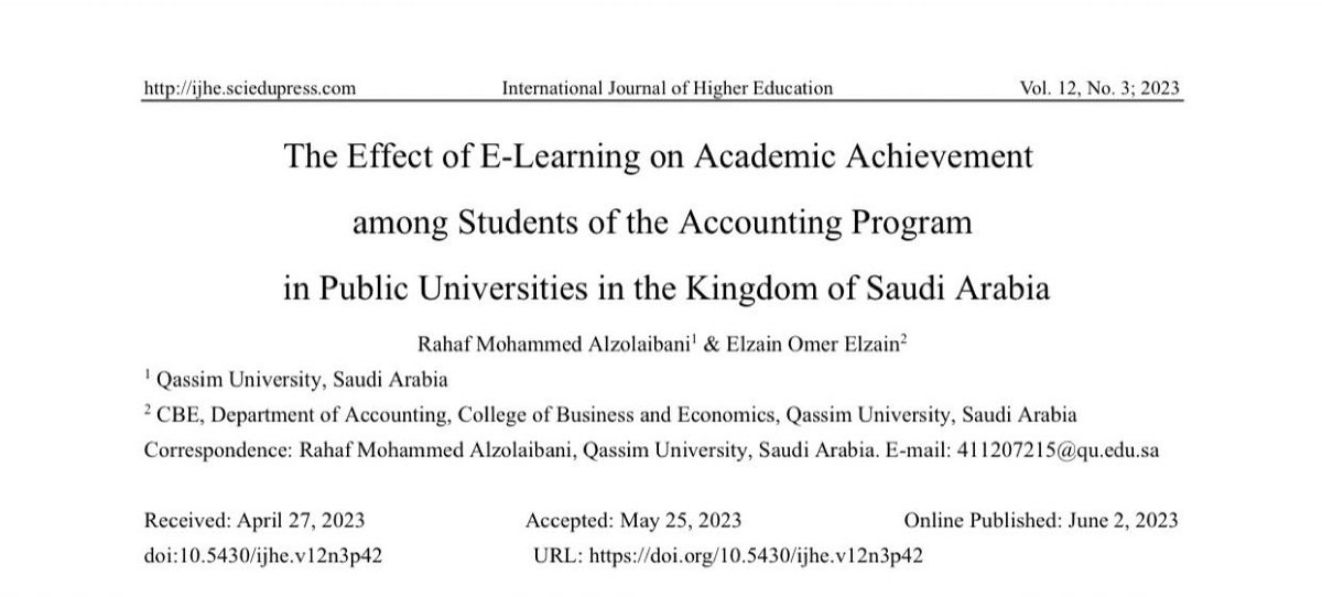_PerfRahaf's tweet photo. دوبي اشوفها 🤭

الحمدلله خلصت المناقشة من اسبوعين👏🏻
وتم نشر بحثي في International Journal of Higher Education https://t.co/Jbw1HcLn1O