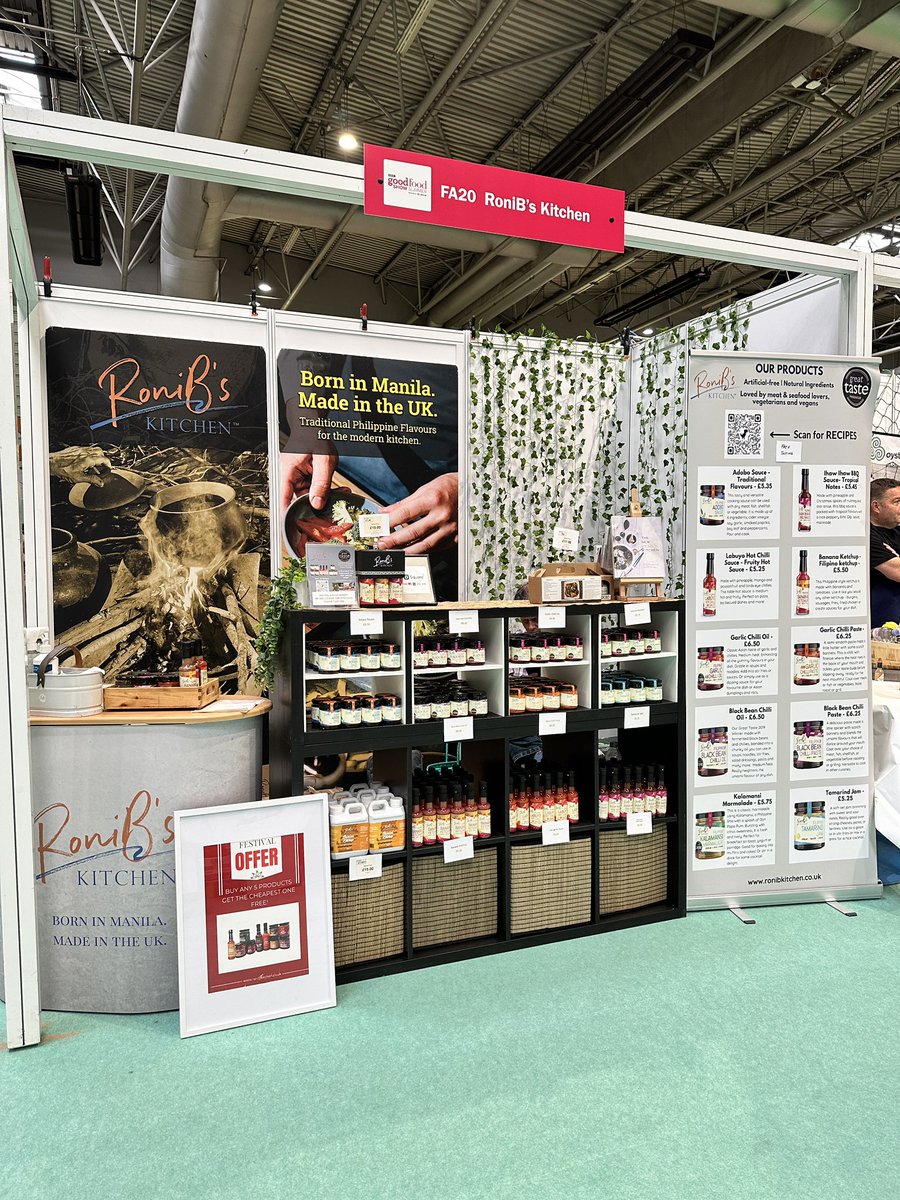 It’s the last day here at @BBCGoodFoodShow - @necbirmingham. Show finishes at 5pm today.
Find in Hall 20 near the Tasting Theatre by @KatyTruss. Discover #Filipino flavours if you haven’t tried it before. See us.
#supportsmallbusiness