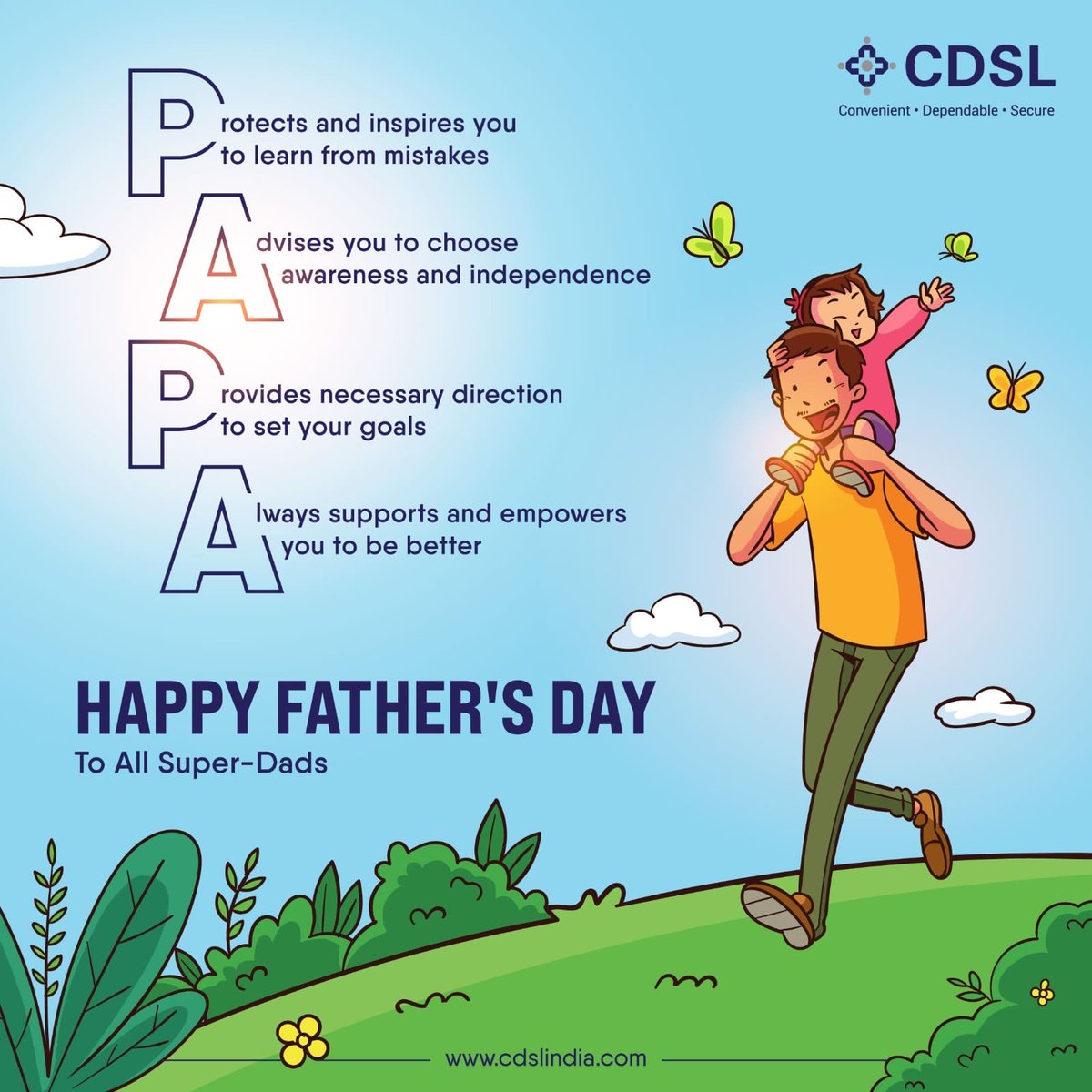 CdslIndia's tweet image. Thank You for being the greatest investor in my well-being!
Whether it's life lessons, education, or finances, your support, guidance, care, and love have always empowered me to become my best.

Happy Father's Day!

 #HappyFathersDay #FathersDayGifts #pappa❤️  #Dad #giftfordad❤️