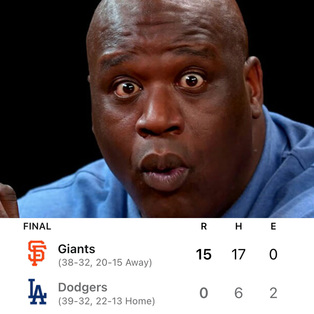 The Giants took it to the Dodgers on the road 😳