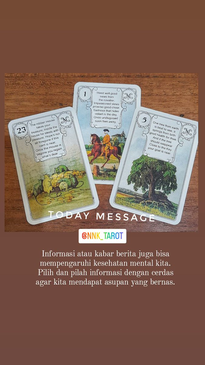 #TodayTarot
Minggu, 18/6/2023
Follow IG @nnk_tarot

#cardoftheday #dailytarot #everydaytarot #tarotcard #oracletoday #enjoyyourday #haveagreatday #tarotmood #tarotmessage #Tarotcards #todaytarot #tarotlovers